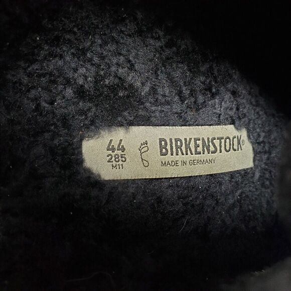 Birkenstock Zermatt Shearling Clogs 44 Mens 11 Black Suede Slip On‎ Lined Shoes - Picture 11 of 15